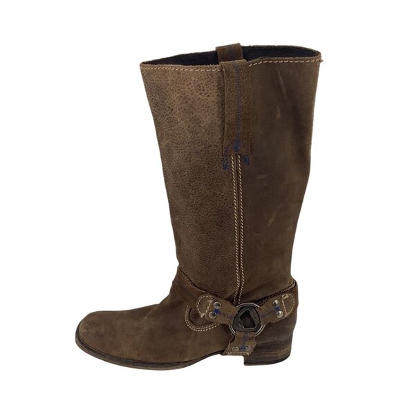 Bed Stu Women 8.5 Opal Brown Leather Bottle Opener Square Toe Distressed Cowgirl - Picture 6 of 10